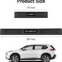 Door Sill Guards Compatible with Nissan Rogue 2021-2025 2026 Accessories ABS Material Door Sill Protector Plate Decoration Front and Rear Door Pedal Kick Protection
