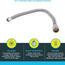 SharkBite 1 Inch x 3/4 Inch FIP x 24 Inch Stainless Steel Corrugated Flexible Water Softener Connector, Push to Connect Brass Plumbing Fitting, PEX Pipe, Copper, CPVC, PE-RT, HDPE, SS3096FLEX24LF