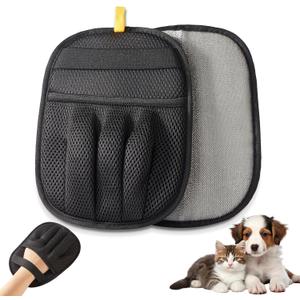 3 x Pet Hair Removal Glove for Cats and Dogs - Electrostatic Pet Hair Remover Glove, Reusable Brush Pet Hair Remover for Couch, Carpet, Car Seat & Laundry1PC (Black)
