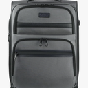 KROSER Softside Expandable Carry On Luggage with Spinner Wheels & Built-in TSA Lock, Durable Suitcase Rolling Luggage with USB Port, Carry-On 20-Inch, Grey