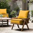 Outdoor Seat Cushions 24×24, Waterproof, for Patio Sofa Chairs, Yellow