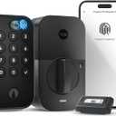 Yale Assure Lock 2 Touch Deadbolt, Black Suede Smart Entry Door Lock with Z-Wave (ZW3) Connected Touch Keypad and Fingerprint Scanner with Back-up Key, YRD410-F-ZW3-BSP
