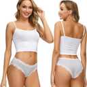 Womens Underwear Soft Breathable Cotton Brief Ladies Panties 5-Pack (S)