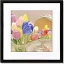 16x16 Black Picture Frame Mat for 12x12 Photo Wall Mounting Poster Frame-1pcs