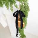 MEEDEE Black Velvet Ribbon 2 Inch Wide Frayed Ribbons Crinkle Raw Edge Black Christmas Ribbons 2 Rolls 4 Yards Crushed Velvet Ribbon for Gift Wrapping, Wedding Bouquet