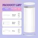White Cylinder Stands for Party 3Pcs Round Pedestal Stand for Parties, Pillars for Wedding Birthday Party Art Decor 35.43''(L),29.52''(M),23.62''(S)