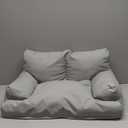 Pet Sofa Bed, Vintage Cat Dog Faux Leather Sofa with Non-Slip Bottom for Dogs Cats (Grey, Medium)