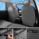 Gray Car Seat Covers Full Set,5 Seat Leather Seat Covers for Cars