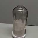 Toothbrush Holders with Cover, Drainage Rotating Electric Toothbrush Organizer, 3 Slots Tooth Brush Holder for Bathroom Counter, Grey White