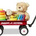 Radio Flyer Mini Classic Red Wagon for Kids, 16.5" Toy Wagon For Kids Aged 1.5+, Play-Size Version of the Classic, Durable Rolling Wheels & Steel Body, Working Handle, For Toys, Crafts & Gift Displays (White, M)