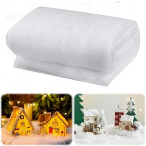 1pc 3ft x8 ft Snow Blanket for Christmas Village  Thick Faux Snow Rug Set for Tree Base, Winter Wonderland Decor, Holiday Display & Home Decor (White, 1cm Plush)