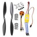 abcGoodefg 1000KV RC Brushless Motor A2212 13T with 30A Brushless ESC 1045 Propeller CW CCW Accessories Kit Mount for RC Plane F450 550 Quadcopter
