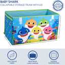 Baby Shark Collapsible Toy Storage Trunk with Lid, Durable Kids Organizer for Bedroom & Playroom