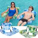 SLOOSH Inflatable Pool Floats Adult,2 Packs Floating Lounge Chairs,Blow up Pool Noodles for Adult Heavy Duty,Floating Chair for Party Summer Water Beach Lake Fun