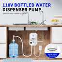Bottled Water Dispenser Pump System for Home2L Flow Drinking Water Pump Dispensing Single Inlet for 5 Gal110V Electric Water Jug Bottle Pump for Coffee Ice Machines Refrigerator Faucet