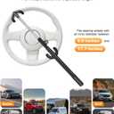 Steering Wheel Lock Anti-Theft Car Device with Adjustable Length Locking Universal Fit for Cars Trucks Vans and SUVs (Black)