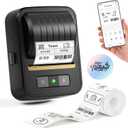 Label Maker Machine with Tape, Bluetooth Label Makers, Portable Thermal Label Printer Easy to Use for Small Business, Home, Office, School, Barcode, Address, Sticker Printer for Phone