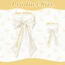 Ivory Bow Decor 2 Pack,Large & Small Coquette Room Backdrop Wall Decor for Valentine's Day Bachelorette Bridal Shower Wedding Birthday Christmas Decorations