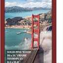 10x14 inch Wood Picture Frames for Wall Hanging,Diamond Painting Frames Rectangle Baby Scan Picture Frame for Family Walls Decoration,Anniversary,Wedding,Christmas,Halloween,Shower,Certificate (Red)