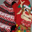 Matching Family Pajamas Christmas Sleepwear Cotton Holiday Pjs (X-Large, Red/Rudolph)
