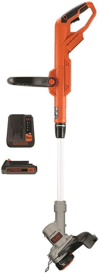 BLACK+DECKER 20V MAX Cordless String Trimmer, 2 in 1 Trimmer and Edger, 12 Inch, Battery Included (LST300)