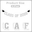 2026 Graduation Decorations - Silver Glitter Class of 2026 Banner, We are So Proud of You, Congrats Grad 2026, 2026 Graduation Party Decorations (Pre-Assembly) (Silver)