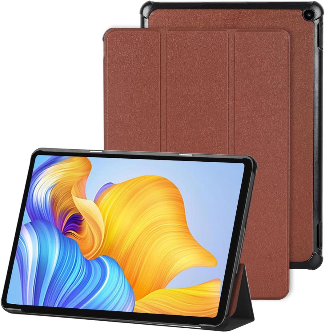 Case for FH 10 (13th Gen, 2023 Release),Adjustable Angle PU Material Protective Case,Triangular Bracket with Automatic Wake-up/Sleep (Brown)