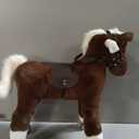 labebe Ride on Horse for Toddler,Ride On Pony Riding Horse Mechanical Walking Action Plush Animal Stuffed Rocker Toys,Rocking Horse for Christmas/Birthday Gift for Child 24M+, Medium