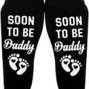 New Daddy Dad Gifts for Men Husband First Time Dad Father Gifts for Men Soon to Be Daddy Socks Gifts 2025 Pregnancy Announcement Gifts for Him Husband Dad Daddy to Be Socks Gifts for 1st Time Dad (Black)