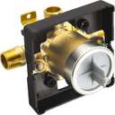RJDIBAN Shower Valve for Delta R10000-UNWSHF, 3 Port 1/2 Inch Connection 1-Pack, R10000 Valve Kit Compatible with Delta MultiChoice 13 14 17 17T Shower Trim, High Flow Brass Construction With Stops