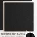 Bumusty Large Cork Board 48" x 36" Alternative - 12 Pack Felt Wall Tiles with 70 Safe Removable Adhesive Tabs, 30 Pushpins, Cork Boards for Walls Pin Board Bulletin Board Office Decor (Black)