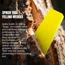 6 Pack Tree Felling Wedges with Spikes for Safe Tree Cutting 3 Each of 8 and 5.5 Wedges with Storage Bag; 6 Felling Dogs to Guide Trees Stabilize and Safely to Ground for Loggers and Fallers