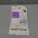 Simplehuman Code C Custom Fit Drawstring Trash Bags in Dispenser Packs, 20 Count, 10-12 Liter / 2.6-3.2 Gallon, White Simplehuman Code C Custom Fit Drawstring Trash Bags in Dispenser Packs, 20 Count, 10-12 Liter / 2.6-3.2 Gallon, White