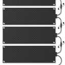 Heated Snow Melting Mat for Stairs, 4 Pack 10" x 30" Heated Outdoor Mat Graphene 2.0 Snow and Ice Melting Mat, Connectable for Outdoor Steps, Walkway, Decks