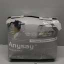 Anysay Heated Blanket Throw with 1/ 2/ 4/ 6/ 8 Hours Auto-Off 10 Heat Level, 50'' * 60'' Cozy Faux Rabbit Fur Bubble Electric Blanket with Overheat Protection(Dark Grey)