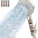 SR SUN RISE Filtered Shower Head with Handheld High Pressure 9 Spray Mode Showerhead Detachable Shower Head Water Softener Filters Beads for Hard Water Remove Chlorine 4 Filters Brushed Nickel