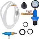 DAYUAN Cooling System Vacuum Purge Radiator Coolant Refill Tool Kit, Automotive Water Tank Pneumatic Vacuum Antifreeze Change Filler Set with 4 Sizes Adapter Hose for Car Van SUV Truck