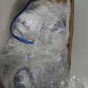 Funtery 9-Piece Blue & White Porcelain Ornaments - Chinoiserie Fall Pumpkin Decor Hanging Pendants - Ceramic Christmas Tree Ornaments for Christmas & Autumn Decoration (Vivid Style)