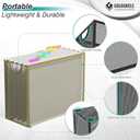 Hanging File Organizer, Letter-Size File Holder Filing Box with 5 Hanging Folders, Metal Mesh Desk File Folder Storage(No Assembly Required) (Gold)
