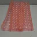 Linoows Bathtub and Shower Mats, 40x16 Inch Extra Large Non Slip Soft Bath Tub Mat with Suction Cups and Drain Holes for Bathroom Floor and Keep Tubs Clean, Machine Washable, Clear Pink