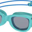 Speedo Unisex-Child Swim Goggles Sunny G Ages 6-14 Junior (One Size, Seasisder Azure Blue/Cobalt/Ablaze)