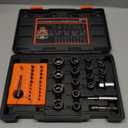 41Pcs Bolt Extractor Kit and Small Screw Extractor Set, Ez Out Bolt Extractor Tool with 5Pcs Compatible Adapter for Stripped Screw, Broken Nut and Bolt Remove