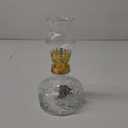 Clear Oil Lamp Rustic Kerosene Lamp Home Decor Lighting Oil Lamp for Indoor Use Antique Chamber Hurricane Lamp Lantern for Emergency Light, Gift (Flower)