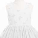 IDOPIP Toddler Baby Girls Butterfly Tutu Dress Summer Sleeveless Princess Butterfly Birthday Party Dresses Pageant Tulle Gown (White)