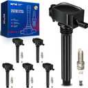 KAX OEM Performance 6-Pack Ignition Coils and Double Iridium Spark Plug Set Compatible with Jeep Grand Cherokee Wrangler Grand Caravan Chrysler Town and Country Dodge Charger Durango Challenger, UF648