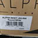 ALPHA BIDET JX2 Round Bidet Toilet Seat, White, Endless Warm Water, *NEW* Bowl Mist, LED Light, Quiet Operation, Wireless Remote, Stainless Steel Nozzle, Sittable Lid, 