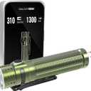 Galaxyman EDC Flashlight Rechargeable,1300 Lumen and 310M Long Throw LED Compact Pocket Flash Light with Magnetic Base, Waterproof Small Powerful Lighting for Camping, Hiking and Home Use-Green