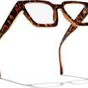livho Oversized Eyewear Frame for Woman and Men - Rectangle Fashion Glasses for Computer, Chic Preppy Frame