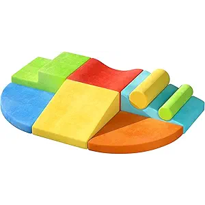 Extra Large Soft Climbing Toys for Toddlers, Foam Climbing Block Set with Jumbo Size, Boosts Motor Skills & Color Coordination, Safe Indoor Toy for Child Development