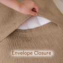 Muslin Baby Lounger Cover 1 Pack, Cotton Soft Breathable Infant Nest Slipcover, Envelope Closure, Compatible with Snuggle Me Loungers, Machine Washable, Cover Only, for Boys Girls(Brown)